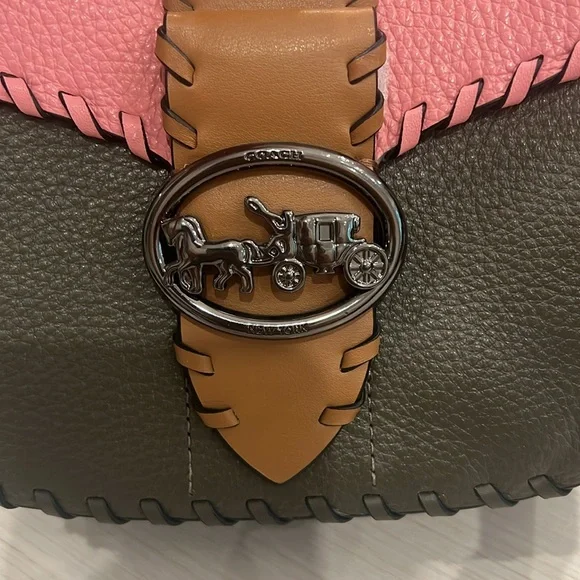 Coach Pink and Brown Crossbody Bag - Picture 4 of 5